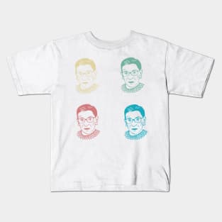 RBG Ruth Bader Ginsburg Supreme Court Justice Vintage Retro Dissent Collar Kids T-Shirt